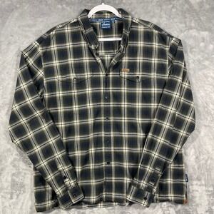 Indian Motorcycle Lightweight Plaid Long Sleeve Button Up Shirt Men XL